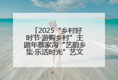 2025“乡村好时节·游购乡村”主题年蔡家沟“艺韵乡集·乐活时光”艺文嘉年华活动启幕